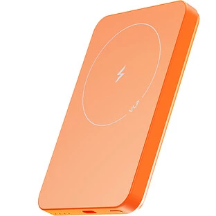 Аккумулятор внешний VLP LITE Power Snap 5000 mAh, 3A, MagSafe, USB-C, оранжевый