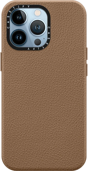 Чехол защитный Casetify PU Stamping with MagSafe для iPhone 13 Pro, коричневый