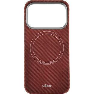 Чехол защитный uBear Supreme Case для iPhone 17 Pro, ультратонкий, материал Кевлар, MagSafe совместимый, оранжевый