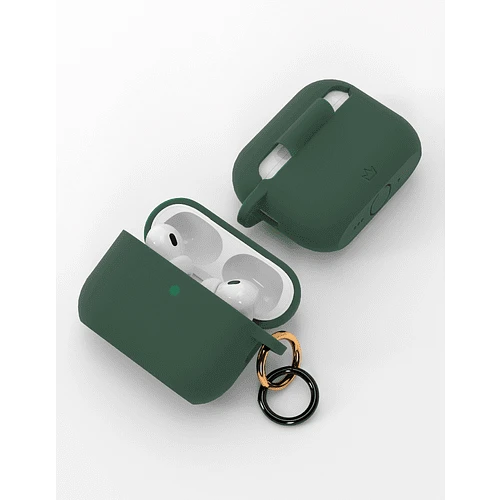 Чехол силиконовый VLP Charm Case для AirPods Pro 3, темно-зеленый