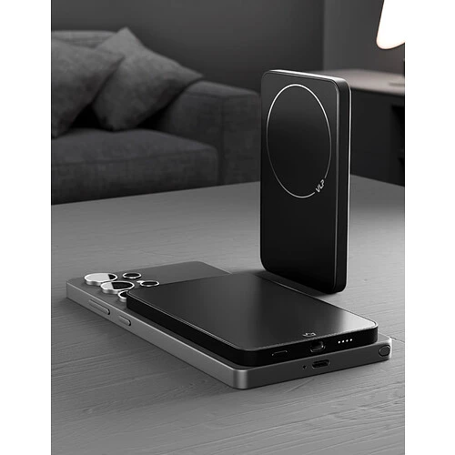 Аккумулятор внешний VLP Diamond Energy MagSafe, Qi2, 5000 mAh, USB-C, черный титан