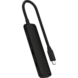 Адаптер Satechi 4-in-1 USB-C Slim Multiport Adapter with 4K HDMI and Fast Data Transfer - Черный