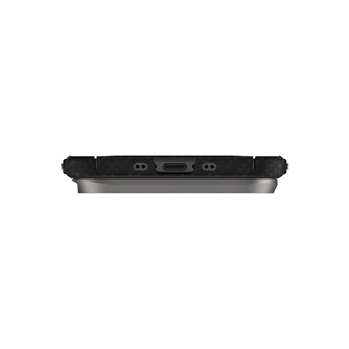 Чехол Uniq для iPhone Air KEVA EDGE Full Kevlar Carbon Black (MagSafe)