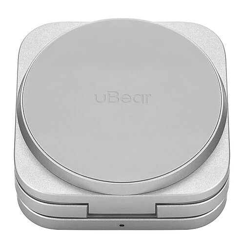 Беспроводное зарядное устройство uBear Balance Slim, 3-в-1, с поддержкой MagSafe, Qi2.2, цвет: серебристый