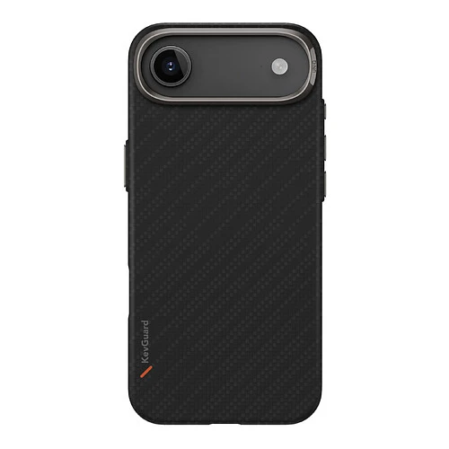 Чехол Uniq для iPhone Air KEVA EDGE Full Kevlar Carbon Black (MagSafe)