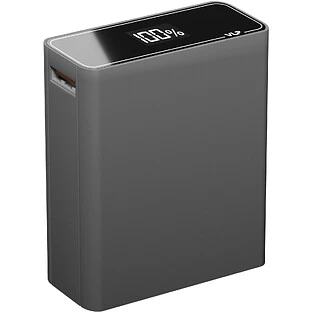 Аккумулятор внешний VLP B-Energy 10000mAh 30W, USB-C+USB-A, Стальной серый