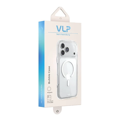 Чехол защитный VLP Bubble Case с MagSafe для iPhone 17 Pro Max, белый