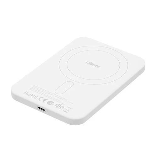 Внешний аккумулятор uBear Strike Power bank 5 000 mAh, PD30W, Qi2.2, белый