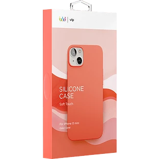 Силиконовый чехол VLP для iPhone 13 Mini, коралловый