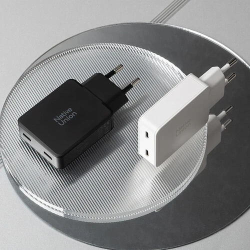 POCKET GAN CHARGER 65W, сетевое зарядное устройство 65W,  разъёмы 2xUSB-C. Цвет: белый
