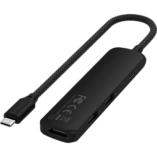 Адаптер Satechi 4-in-1 USB-C Slim Multiport Adapter with 4K HDMI and Fast Data Transfer - Черный