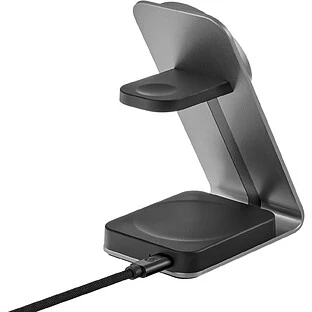 Беспроводное зарядное устройство uBear Level Ultra, 25Вт, с поддержкой MagSafe, Qi2, серый