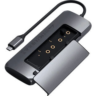 Адаптер Satechi USB-C Hybrid Multiport Adapter (with SSD Enclosure), Space Grey