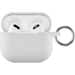 Чехол силиконовый VLP для AirPods 3 (2021),с кольцом, Soft Touch, белый