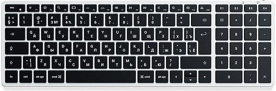 Клавиатура беспроводная Satechi Slim X2 Bluetooth Keyboard - русская раскладка. Цвет: серебристый