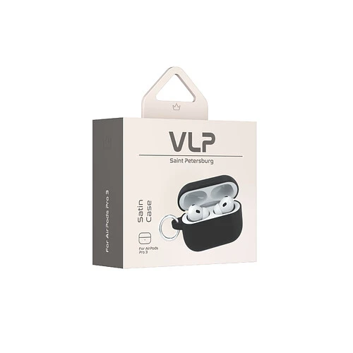 Чехол силиконовый VLP Grase Case для AirPods Pro 3, черный