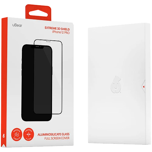 Стекло защитное uBear Extreme 3D Shield для iPhone 12 Mini, алюмосиликатное