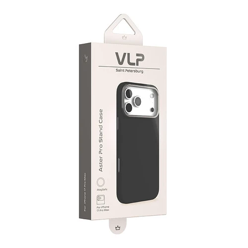 Чехол защитный VLP Aster Pro Stand Case с MagSafe для iPhone 17 Pro Max, черный