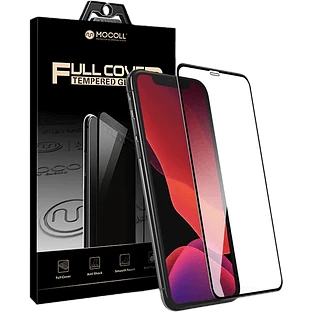 Защитное стекло MOCOLL полноразмерное 2.5D для iPhone 12 Pro Max 6 7' Черное (Серия Rhinoceros)