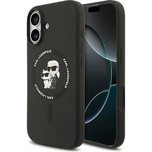 Чехол KARL LAGERFELD для iPhone 17 Liquid Silicone NFT Karl & Choupette Hard Black (MagSafe)