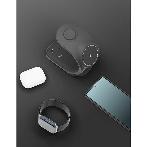 Беспроводное зарядное устройство VLP Powerstand 3 in 1 Qi2 для Apple, черное