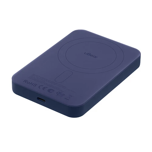 Внешний аккумулятор uBear Strike Power bank 10 000 mAh, PD30W, Qi2.2, синий