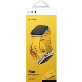 Ремешок Uniq для Apple Watch 49-40 mm FLUO Silicone Rubber Golden Yellow