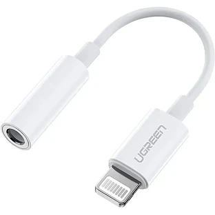 Переходник UGREEN Lightning to 3.5mm, с сертификацией MFI, белый