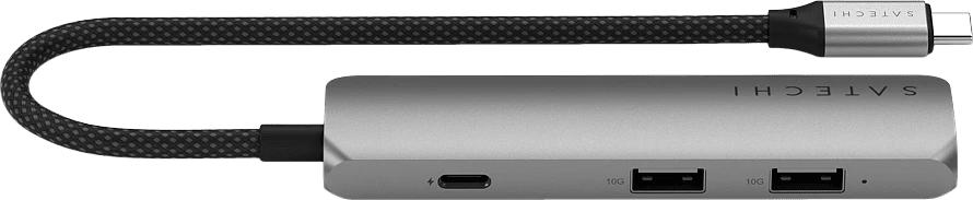 Адаптер Satechi 4-in-1 USB-C Slim Multiport Adapter with 4K HDMI and Fast Data Transfer - Серый космос