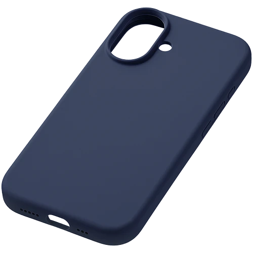 Чехол защитный uBear Touch Mag Case iPhone 16,силикон, софт-тач, темно-синий