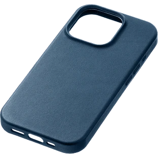 Чехол защитный uBear Capital Case для iPhone 16 Pro, натуральная кожа, MagSafe совместимый, синий