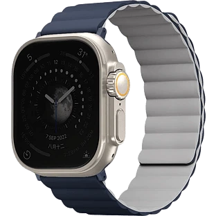 Uniq для Apple Watch 49/45/44/42 mm ремешок Revix reversible Magnetic Storm Blue/Grey