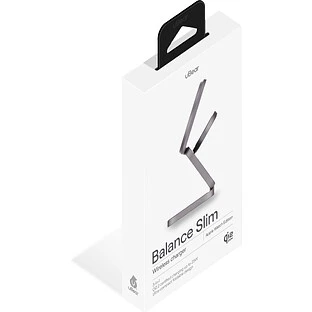 Беспроводное зарядное устройство uBear Balance Slim, 3-в-1, с поддержкой MagSafe, Qi2.2, цвет: серый космос