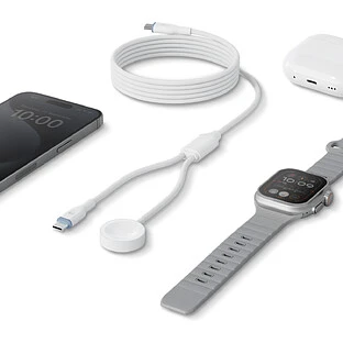 Кабель зарядный EnergEA для Apple Watch GoCharge Deuce 2 in 1 USB-C to C + AW, 1.8м