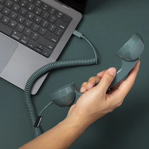NATIVE UNION POP PHONE, телефонная трубка USB-C, цвет: темно-зелёный