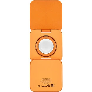 Беспроводное зарядное устройство uBear Balance Slim, 3-в-1, с поддержкой MagSafe, Qi2.2, цвет: космический оранжевый