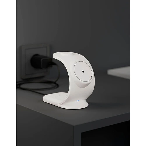 Беспроводное зарядное устройство VLP Powerstand 3 in 1 Qi2 для Apple, белое