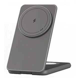 Беспроводное зарядное устройство VLP Alum Power Pro Qi2 для Apple, натуральный титан