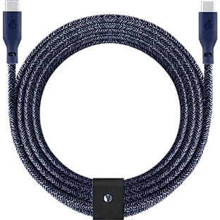 Зарядный кабель uBear Trend, USB-C|USB-С,140Вт, 2,4м, Синий