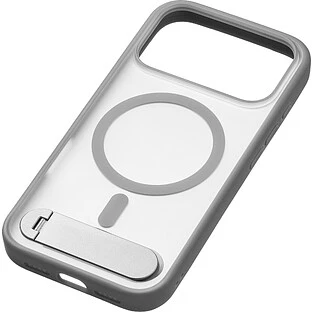Чехол защитный uBear Stand 360° Mag Case для iPhone 17 Pro, MagSafe совместимый, силикон, софт-тач, серый
