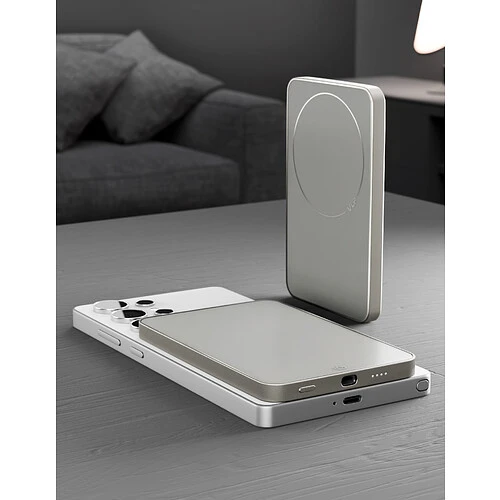 Аккумулятор внешний VLP Diamond Energy MagSafe, Qi2, 5000 mAh, USB-C, натуральный титан