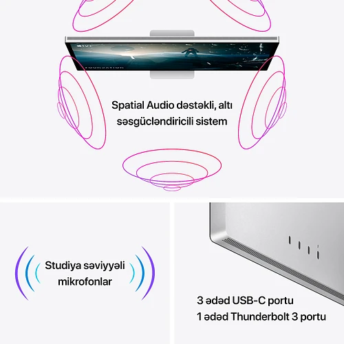 Apple Studio Display (со стандартным стеклом, с регулируемой по наклону и высоте подставкой)