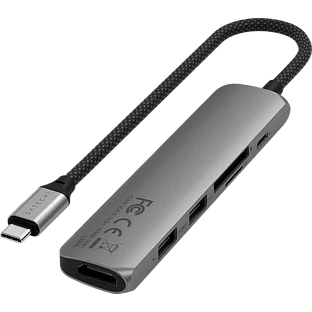 Адаптер Satechi 6-in-1 USB-C Slim Multiport Adapter, Space Grey