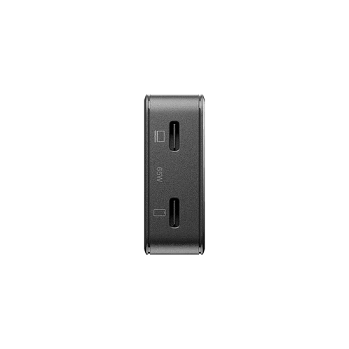 POCKET GAN CHARGER 65W, сетевое зарядное устройство 65W,  разъёмы 2xUSB-C. Цвет: чёрный