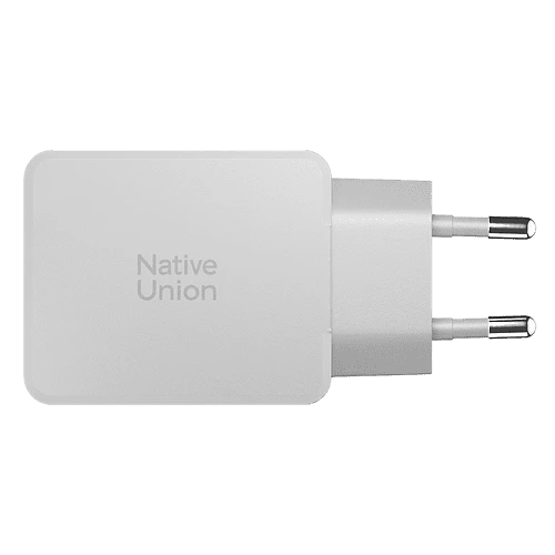 POCKET GAN CHARGER 65W, сетевое зарядное устройство 65W,  разъёмы 2xUSB-C. Цвет: белый