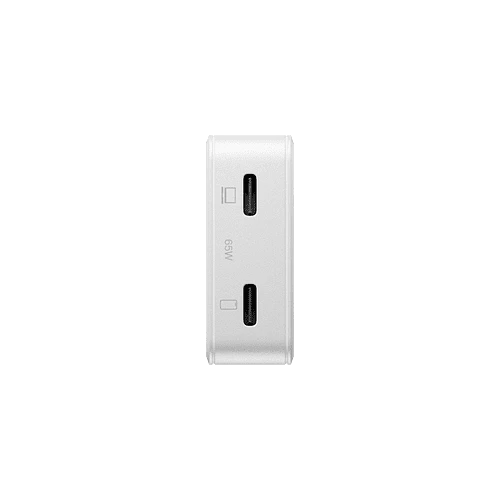POCKET GAN CHARGER 65W, сетевое зарядное устройство 65W,  разъёмы 2xUSB-C. Цвет: белый