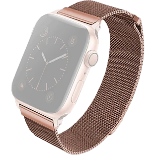 Ремешок Uniq для Apple Watch 42/41/40 mm - Dante Strap Mesh Steel Starlight Rose gold