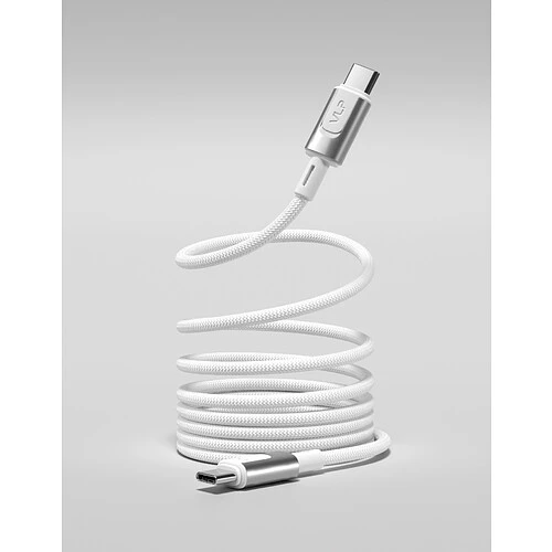 Дата-кабель VLP Force Line Magnet USB-C, 1.5м, 100W, белый