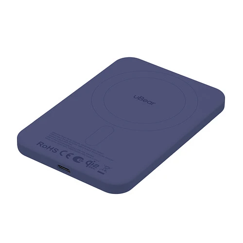 Внешний аккумулятор uBear Strike Power bank 5 000 mAh, PD30W, Qi2.2, синий