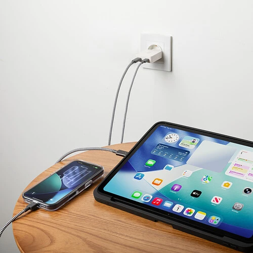 POCKET GAN CHARGER 65W, сетевое зарядное устройство 65W,  разъёмы 2xUSB-C. Цвет: белый